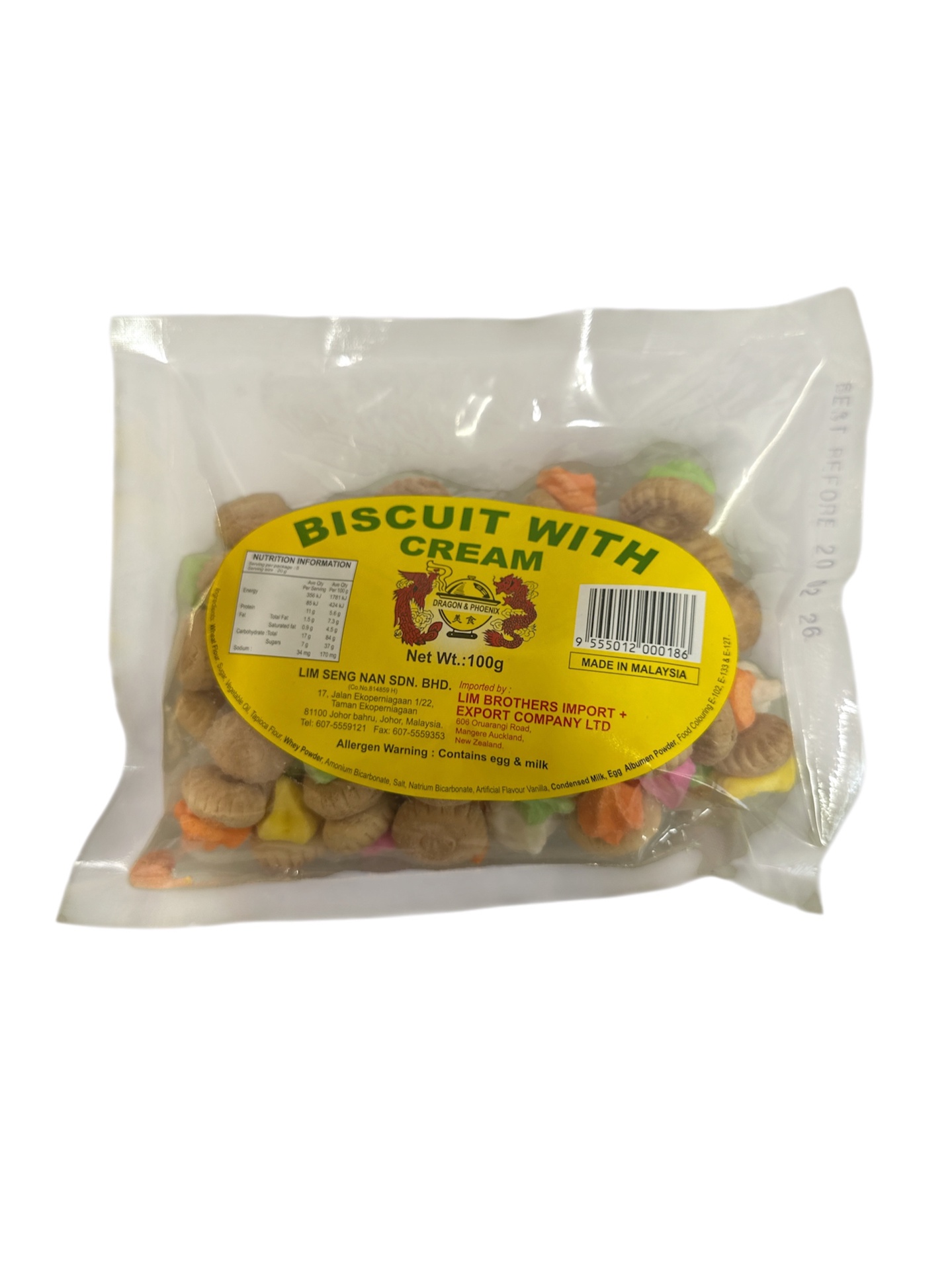 Dragon & Phoenix Biscuit with Cream 100g